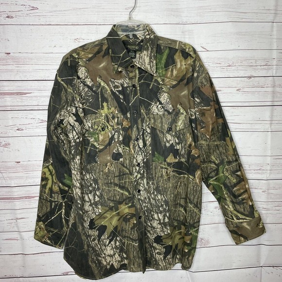 RedHead Mens Sz L Camouflage Long Sleeve Button‎ Up Hunting Shirt bass pro - Picture 2 of 12